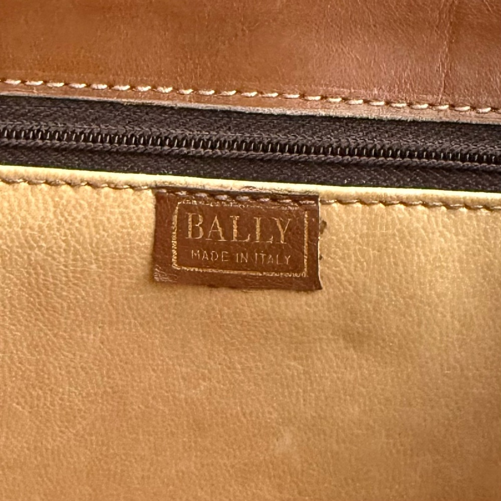 BALLY Brown Leather Crossbody Bag - Picture 7 of 15
